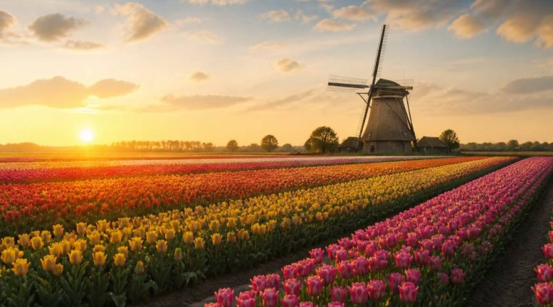 Champs de tulipes aux pays bas : les plus beaux lieux à visiter au printemps