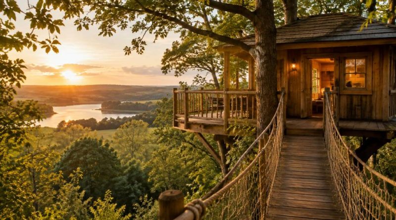 Cabane dans les arbres à Quistinic : une escapade nature au cœur du Morbihan