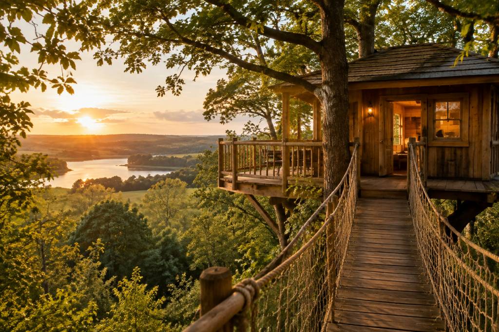 Cabane dans les arbres à Quistinic : une escapade nature au cœur du Morbihan