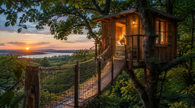 Cabane dans les arbres à Ploemel : une nuit insolite au cœur de la nature