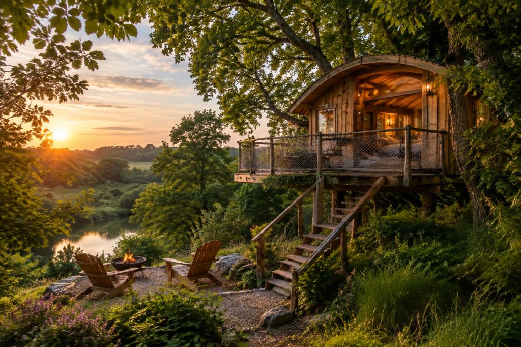 Cabane Ploemel : un hébergement insolite au cœur de la Bretagne